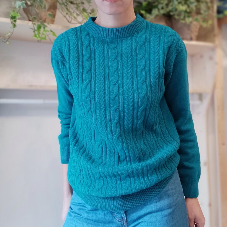 maglione lana trecce donna 2