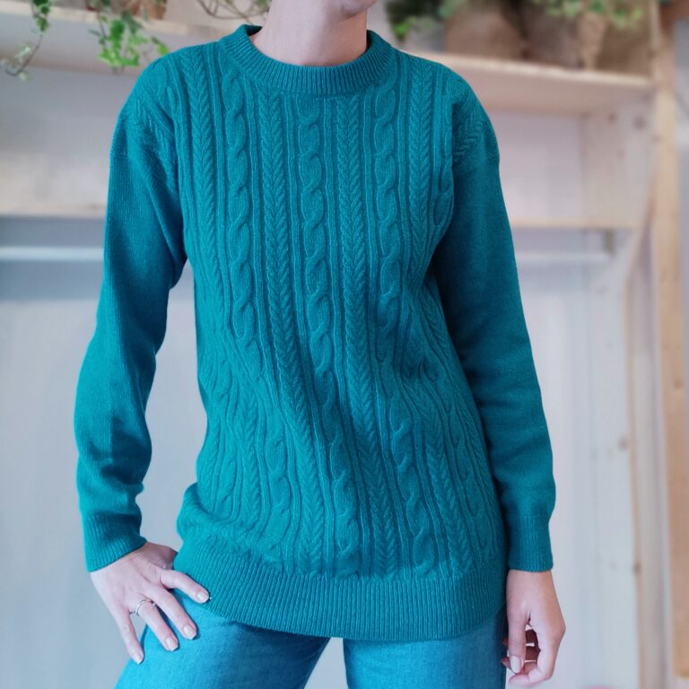 maglione lana trecce donna 3