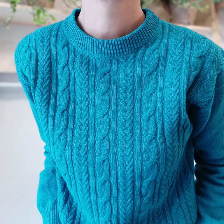 maglione lana trecce donna