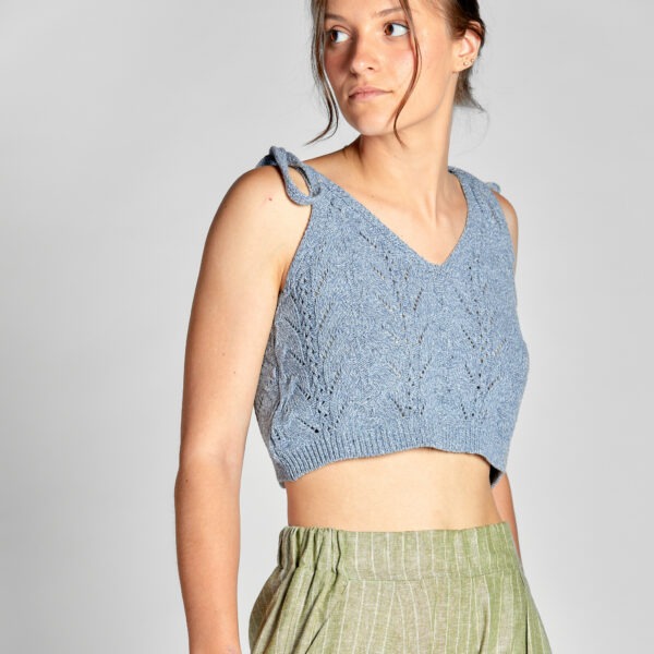 Top donna jeans rigenerato