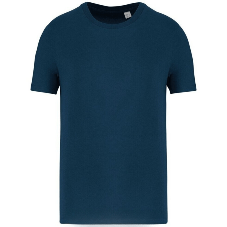 t-shirt basic unisex blu pavone