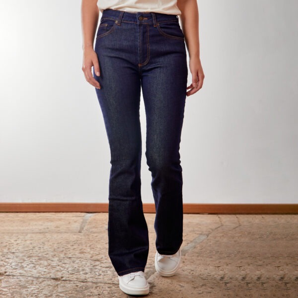 Fronte jeans donna boot cut biologico daisy