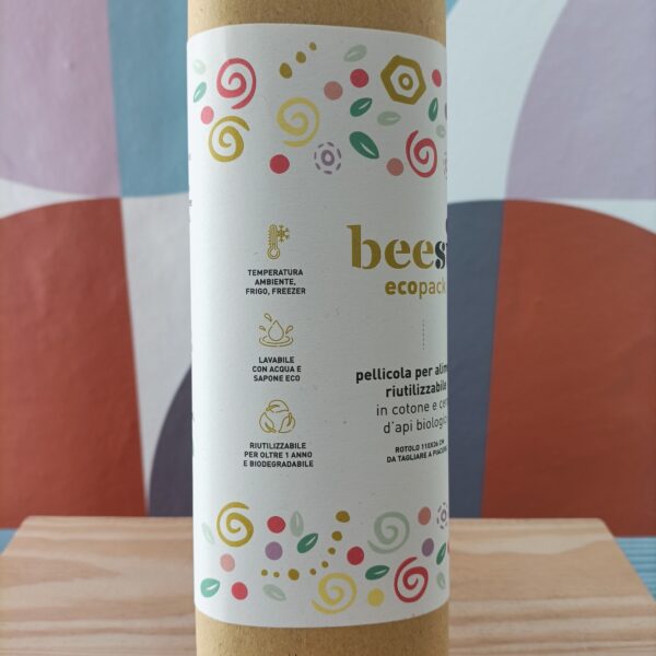 Rotolo pellicola per alimenti in cotone bio e cera d'api 108x36 - immagine 4