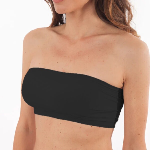 Reggiseno a fascia con imbottitura in tessuto naturale
