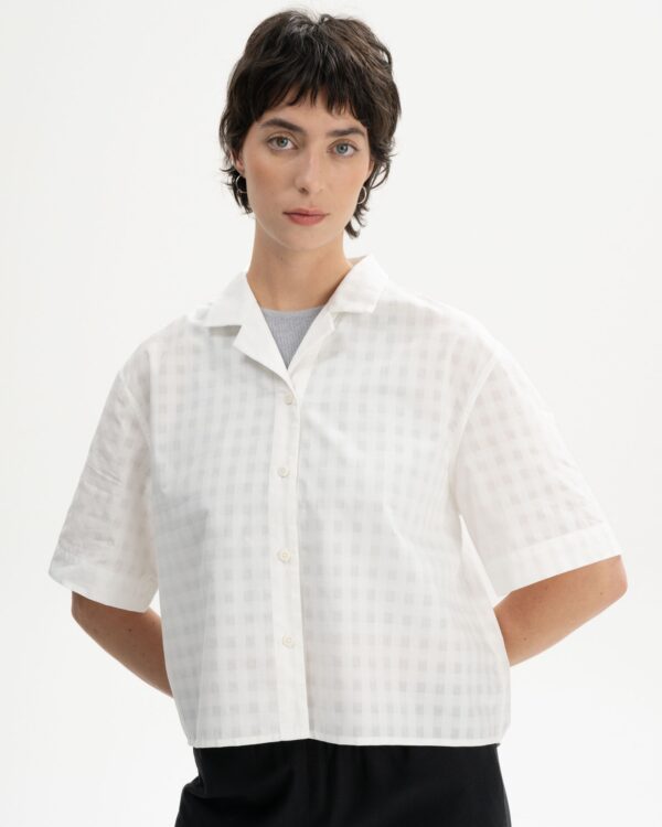 Camicia maniche corte donna cotone biologico - immagine 3