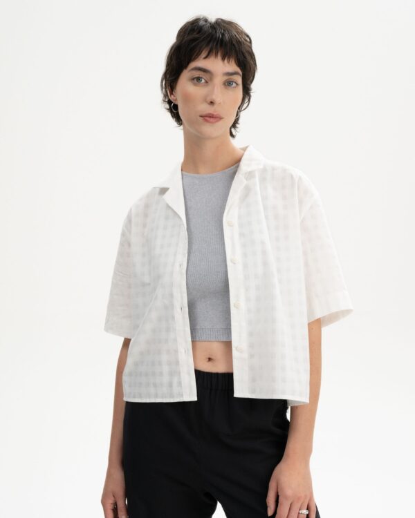 Camicia maniche corte donna cotone biologico