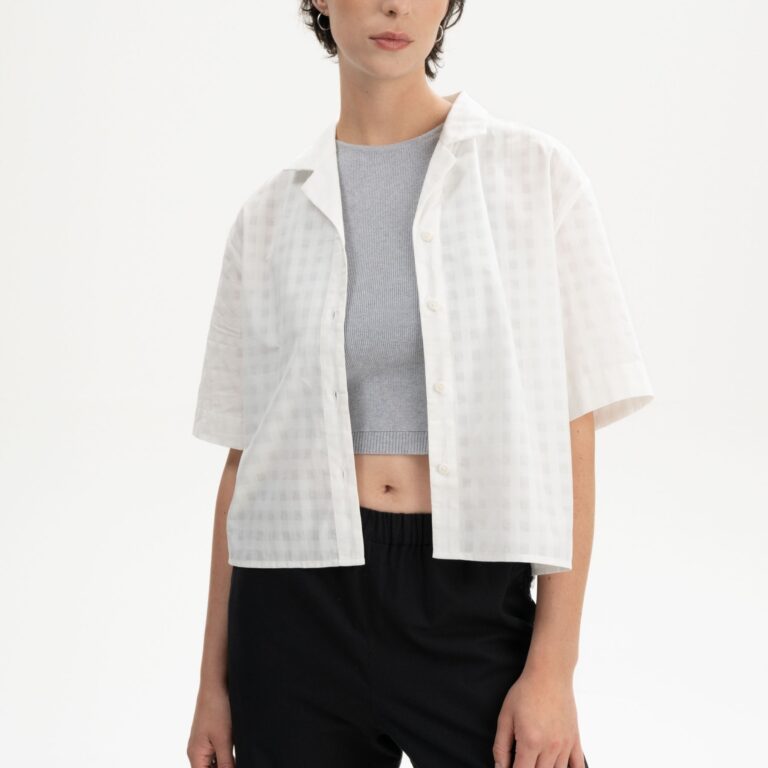 Camicia maniche corte donna cotone biologico