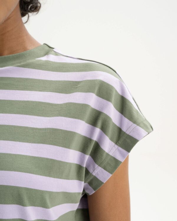 T-shirt donna a righe cotone biologico - immagine 5