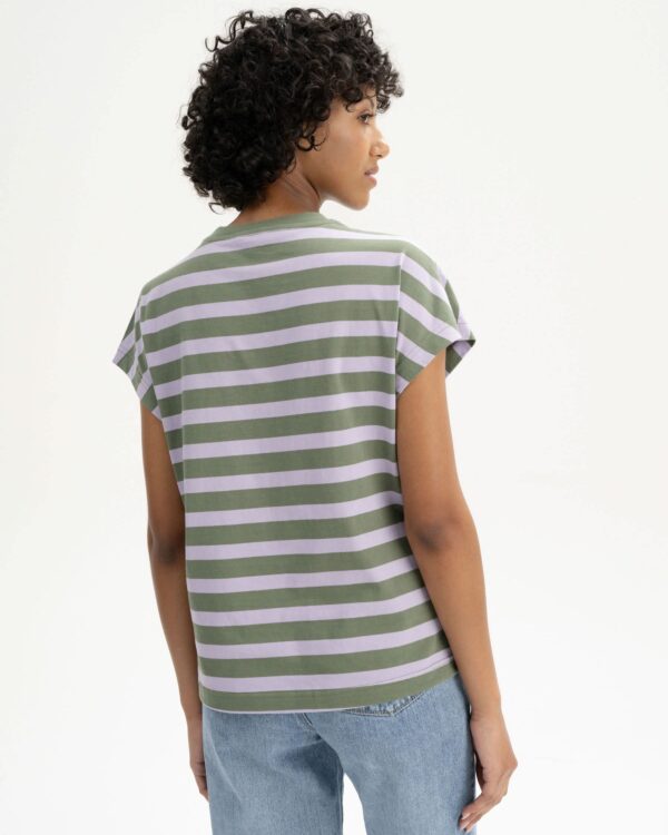 T-shirt donna a righe cotone biologico - immagine 3