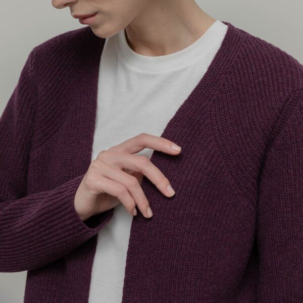 Cardigan lungo donna lana rigenerata Gioia - immagine 2