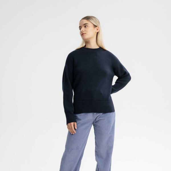 Maglione donna con spacchi laterali cotone biologico - immagine 5