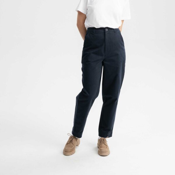 Pantaloni donna vita alta cotone biologico
