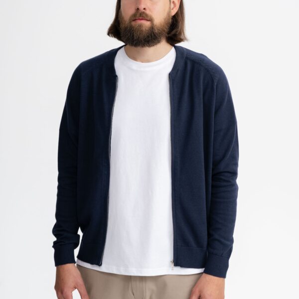 Cardigan bomber uomo cotone biologico - immagine 2