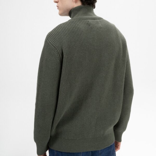 Cardigan uomo cerniera a collo alto cotone biologico - immagine 5